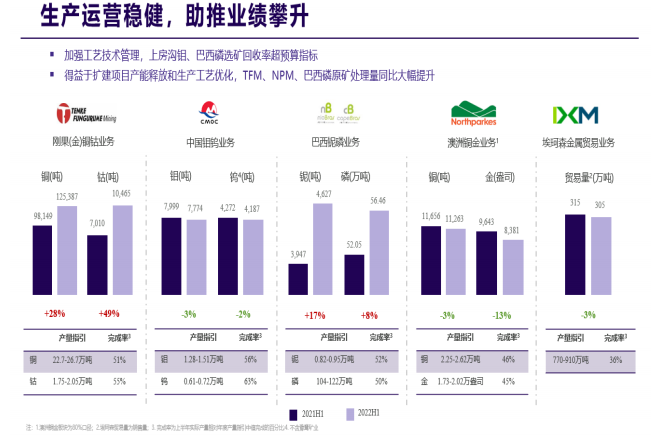 洛陽鉬業(yè)上半年凈利41.5億元 鈷產(chǎn)量同比增加49.3%