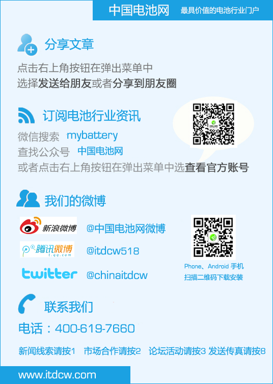 中國電池網(wǎng) 微號:mybattery 中國電池網(wǎng) 微號:mybattery