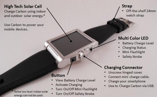 可為手機(jī)充電的太陽能腕帶 攜帶方便電池小