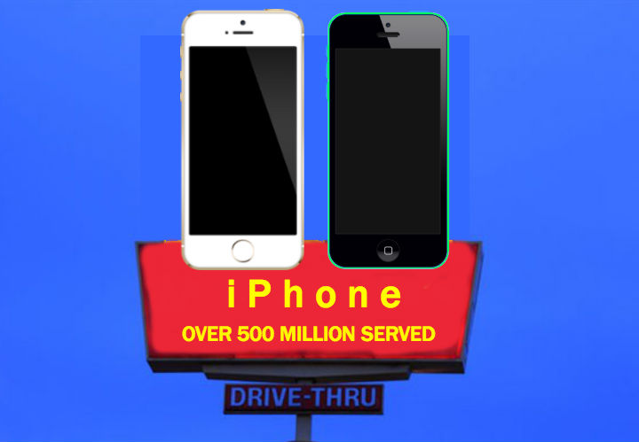 蘋(píng)果售出第5億部iPhone手機(jī) 應(yīng)用下載量突破500億