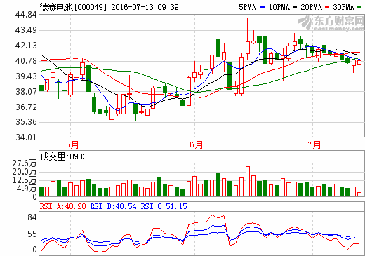 德賽電池：上半年凈利潤(rùn)同比預(yù)減35%至45%