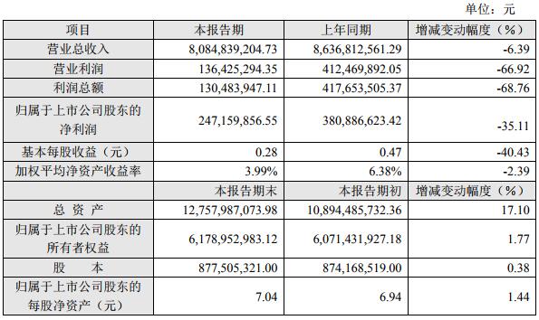 南都電源2018年度主要財務數據和指標 南都電源2018年度主要財務數據和指標