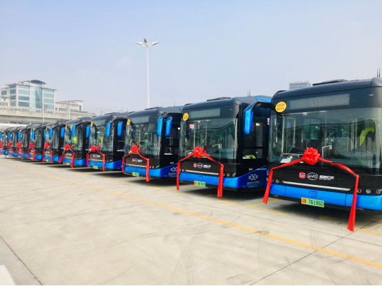 領(lǐng)航新時代綠色公交 首批全新比亞迪純電動客車投運深圳