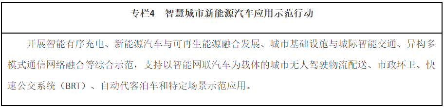 專欄4 智慧城市新能源汽車應用示范行動 專欄4 智慧城市新能源汽車應用示范行動
