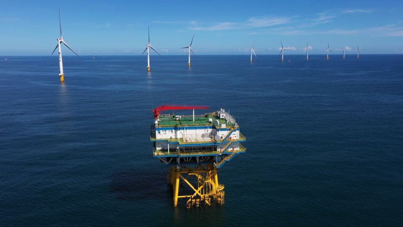 海上風(fēng)電場  資料來源：三峽能源